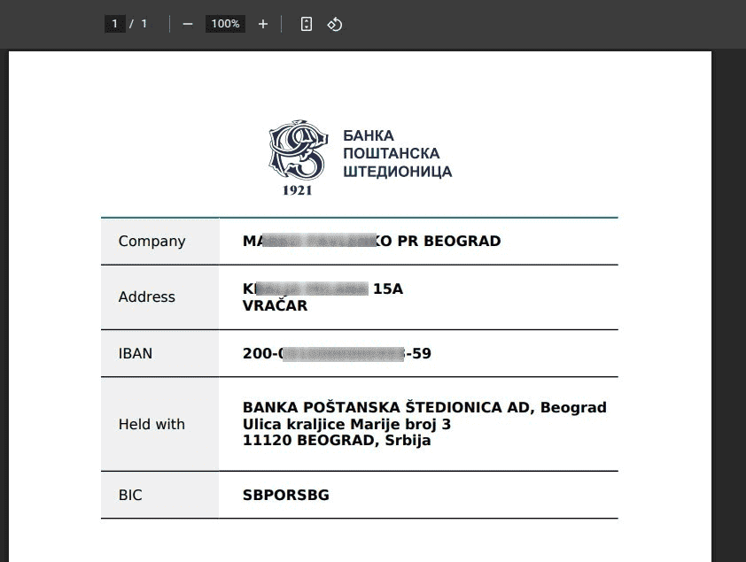 Пример PDF файла с данными для свифта